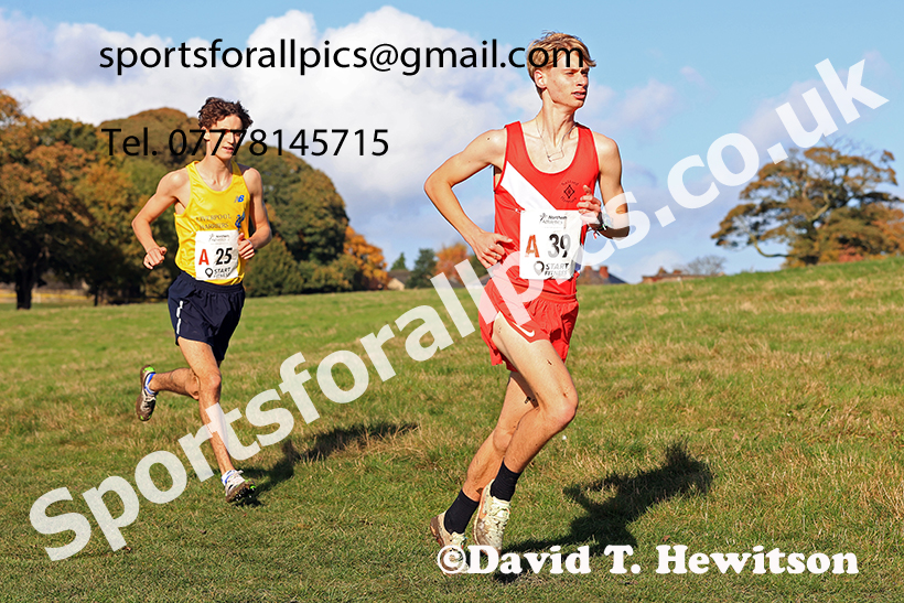 Senior men, 2024 Northern Cross Country Relays, Graves Park, Sheffield.   Photo: David T. Hewitson/Sports for All Pics